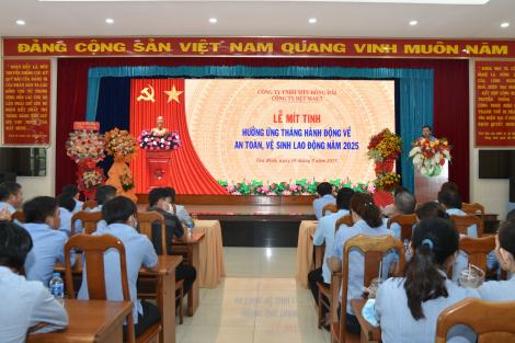 Lễ Mít tinh hưởng ứng tháng hành động về an toàn vệ sinh lao động và tháng Công nhân 2025