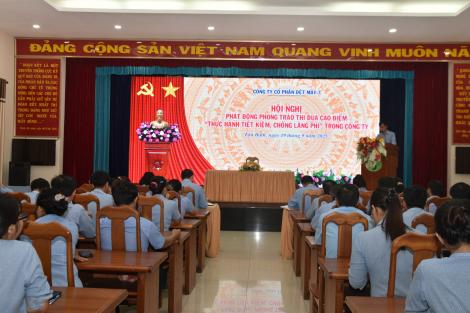 Hội nghị phát động phong trào  thi đua cao điểm "thực hành tiết kiệm, chống lãng phí" trong công ty