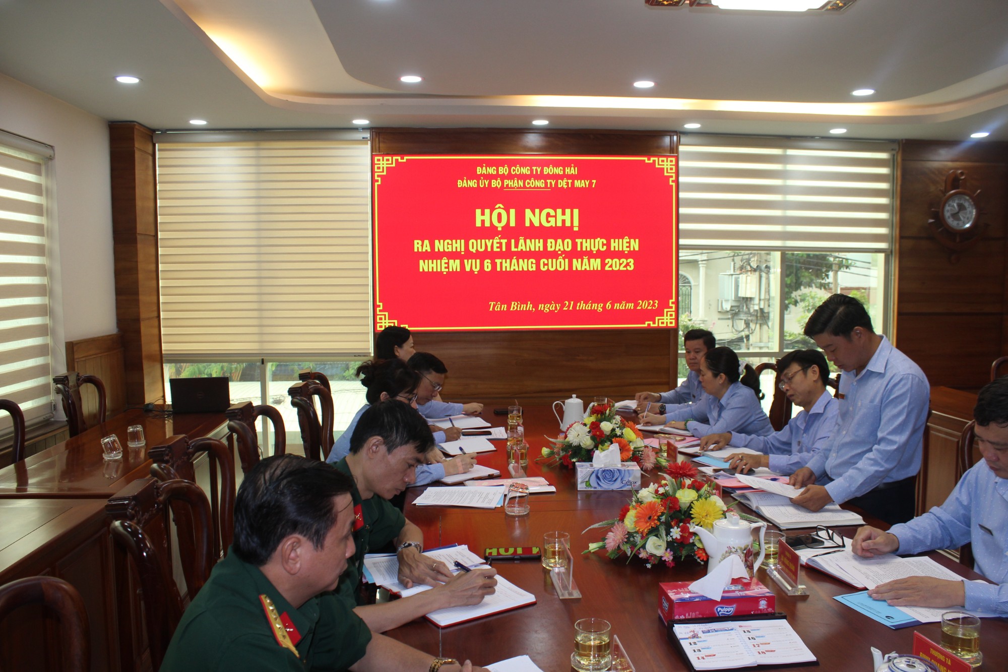 Hội nghị Đảng ủy Bộ phận Phiên 6 tháng đầu năm 2023
